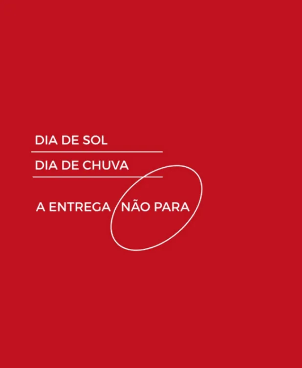 Peça vermelha: Dia de sol, dia de chuva, a entrega não para