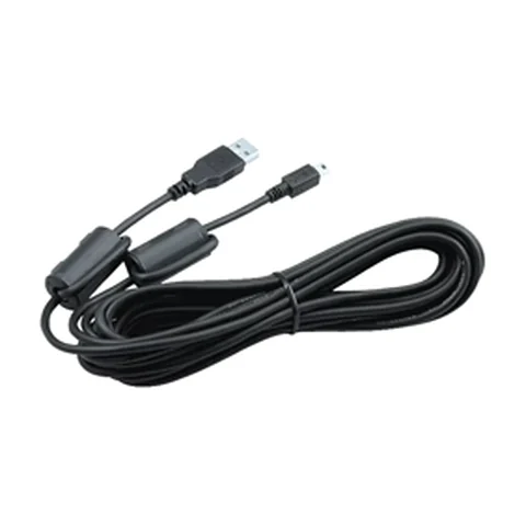 Cabo USB preto enrolado